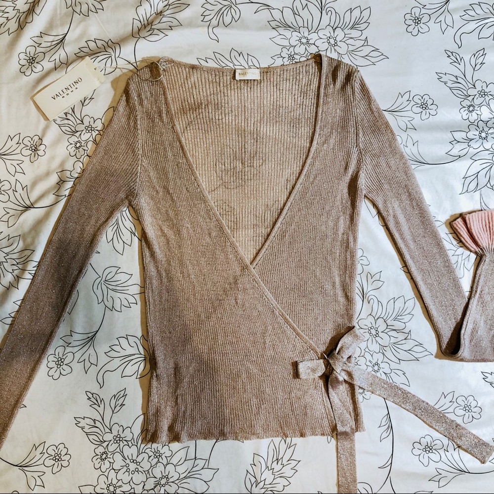 Valentino Light Pink/Blush/Sparkle Top size 4